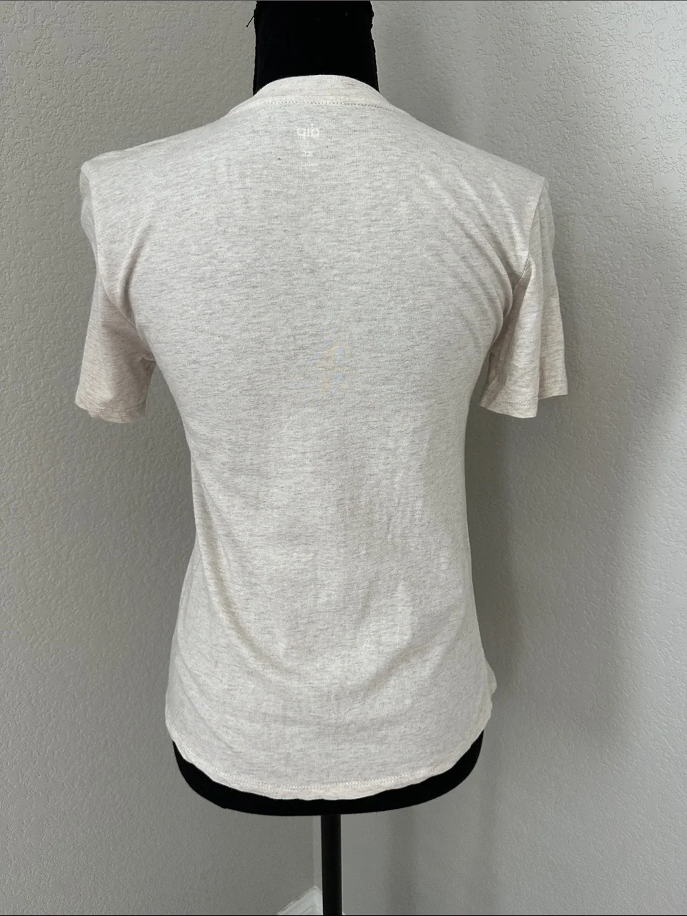 dip Neutral Short Sleeve Crewneck Tee in Oatmeal Heather